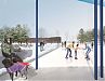 artwork of planned skating rink at Community Urban Space Project or CUSP in Newmarket